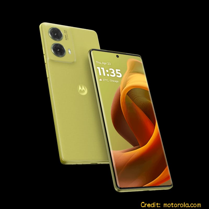 Motorola G85 shown in hand, emphasizing its comfortable design and clear display.