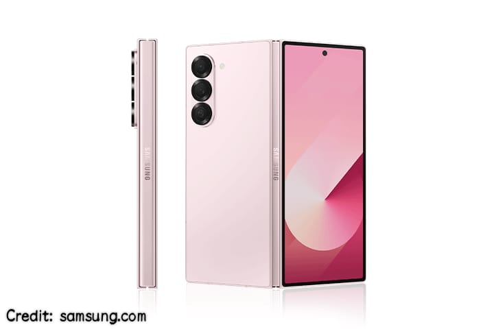 Samsung Galaxy Z Fold6, a foldable smartphone with a large, flexible screen.